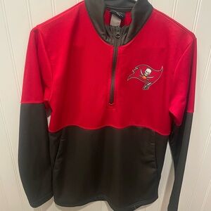 Red and Black Quarter-Zip Pullover